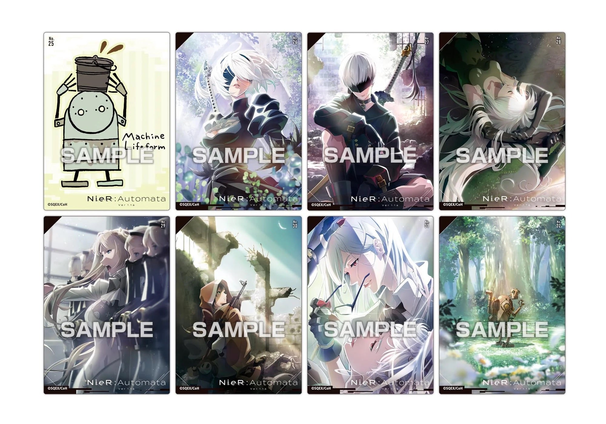 Nier Automata Ver1.1A | Ensky Clear Card Collection with Gum