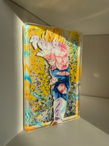 Vegeta - 3D Glitter Liquid Acylic Block