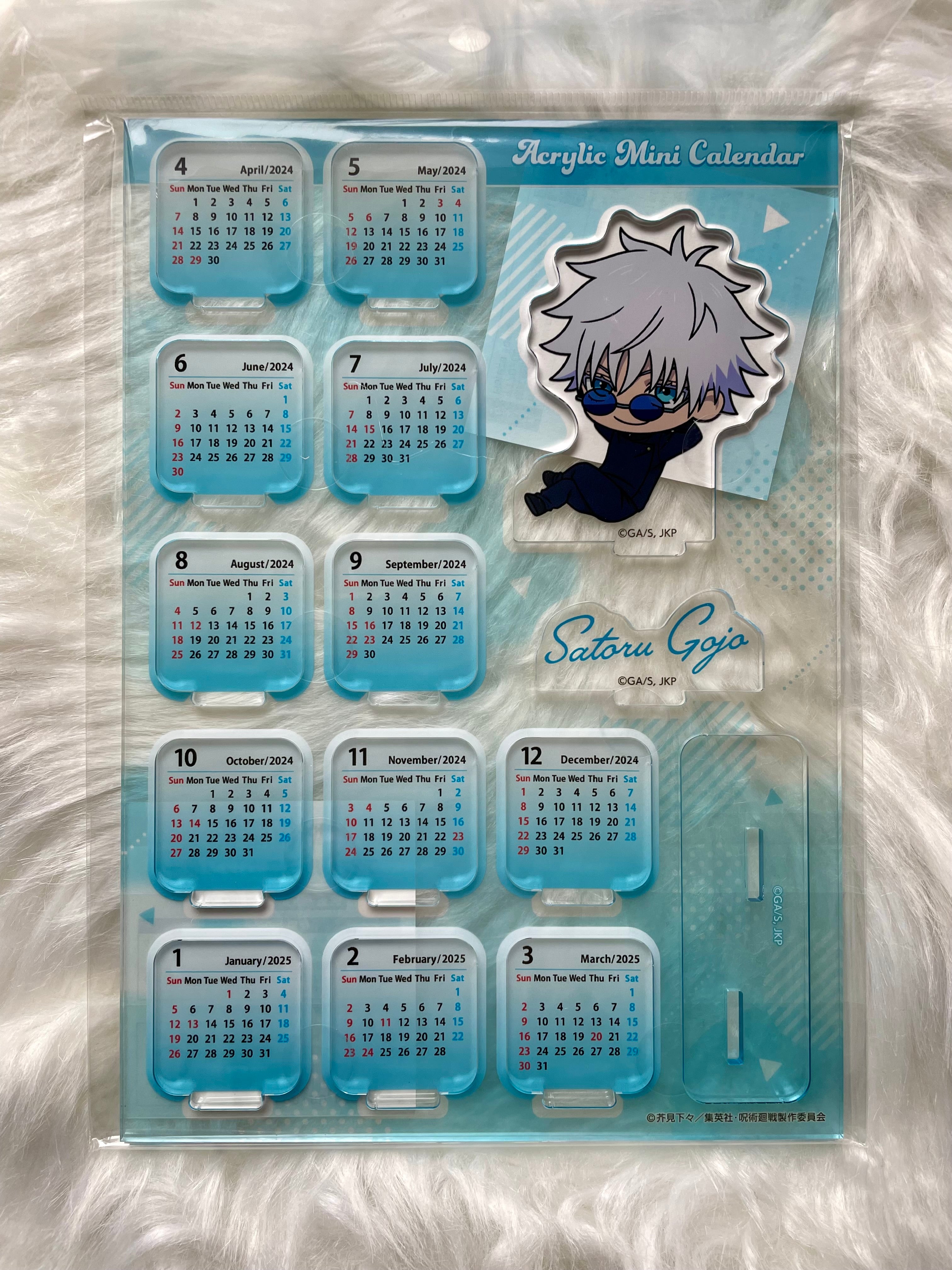 Satoru Gojo - Acrylic Mini Calendar Hidden Inventory 2024/2025