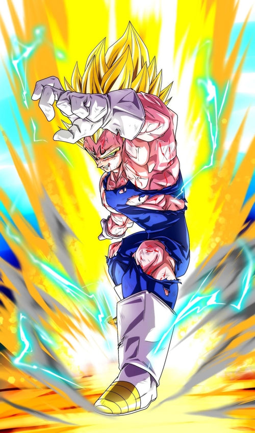Vegeta - 3D Glitter Liquid Acylic Block