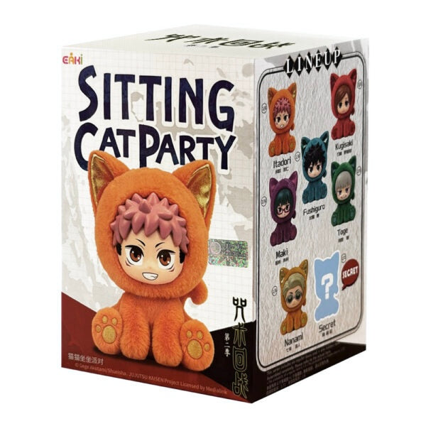 Jujutsu Kaisen - Sitting Cat Party Serie Plush Keychains BLIND BOX