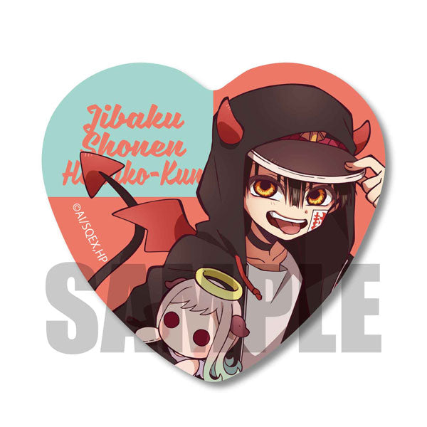 [Pre-order] Hanako-kun (Angel Nene-chan Plush) - Toilet-bound Hanako-kun Little Devil Hoodie ver. Heart Tin Badge