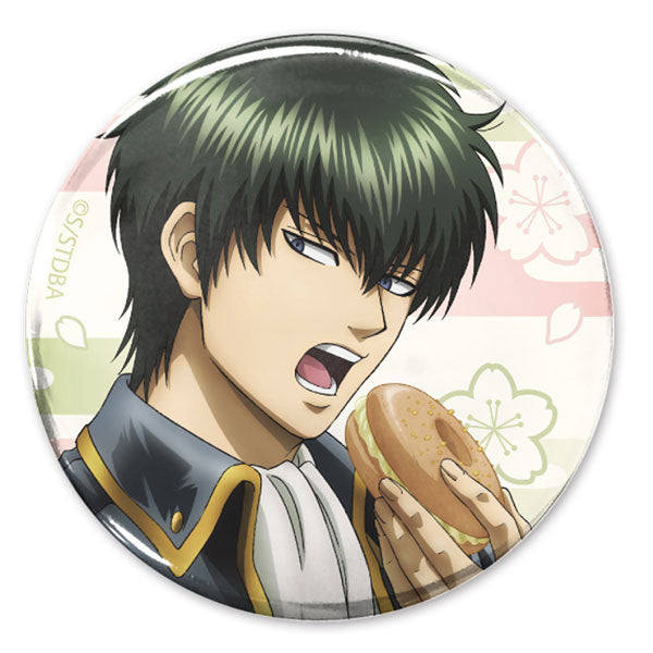 [Pre-order] Toshiro Hijikata - Gintama New Illustration 65mm Tin Badge Sakura Donut -with mayo filling- Ver.