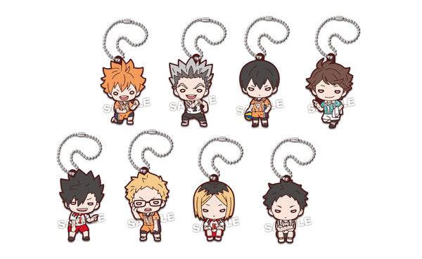 [Pre-order] Haikyuu!! - Nitotan VS Rival Rubber Mascot Keychains