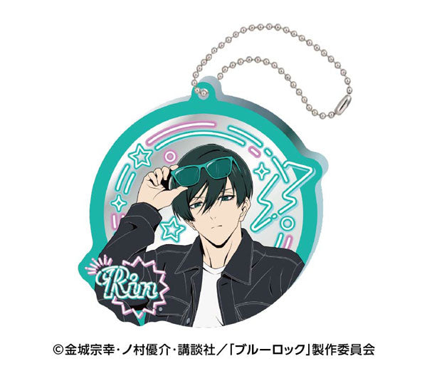 [Pre-order] Rin Itoshi - Blue Lock Neon Sign Style Mirror Acrylic Keychain