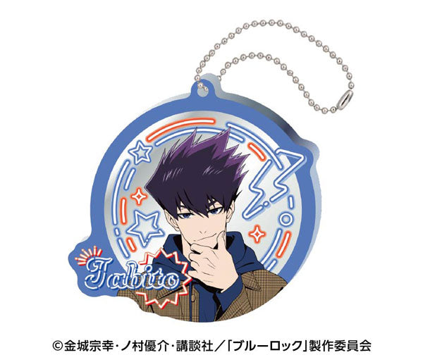 [Pre-order] Tabito Karasu - Blue Lock Neon Sign Style Mirror Acrylic Keychain