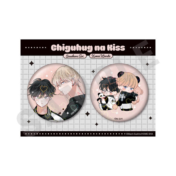 [Pre-order] Chiguhagu na Kiss - Hologram Tin Badge Set