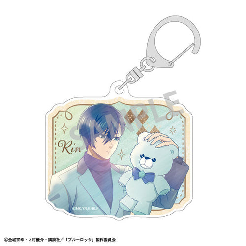 [Pre-order] Rin Itoshi - Blue Lock Teddy Bear KamiAni TOUCH Acrylic Keychain