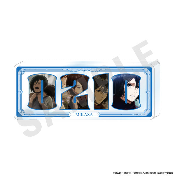 [Pre-order] Mikasa - Attack on Titan Number Acrylic Plate