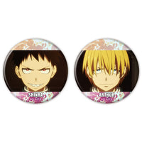 [Pre-order] Shinra Kusakabe & Arthur Boyle - Fire Force Season 3 Aurora Tin Badge 2pc. Set