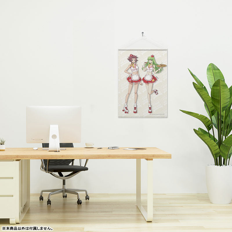 [Pre-order] C.C. & Kallen - Code Geass: Lelouch of the Rebellion New Illustration B2 Wall Scroll American Diner Ver.