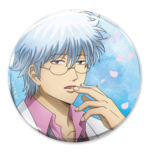[Pre-order] Ginpachi Sakata - 3-nen Z-gumi Ginpachi-sensei New Illustration 65mm Tin Badge Homeroom Hajimenzoo Ver.