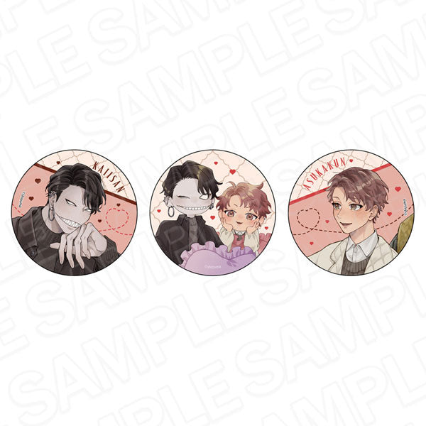 [Pre-order] Kaii-san to Asuka-kun no Ohanashi - Hologram Tin Badge Set Valentine ver.