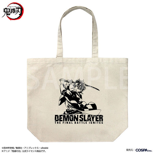 [Pre-order] Tanjiro Kamado - Demon Slayer Large Tote Bag Infinity Castle Arc Ver. /NATURAL