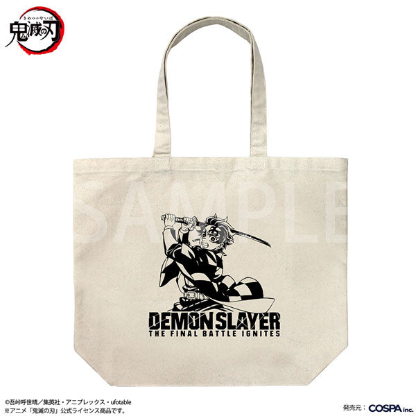 [Pre-order] Tanjiro Kamado - Demon Slayer Large Tote Bag Infinity Castle Arc Ver. /NATURAL