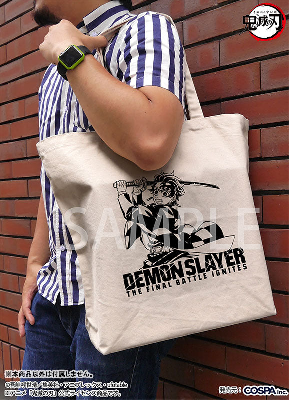 [Pre-order] Tanjiro Kamado - Demon Slayer Large Tote Bag Infinity Castle Arc Ver. /NATURAL