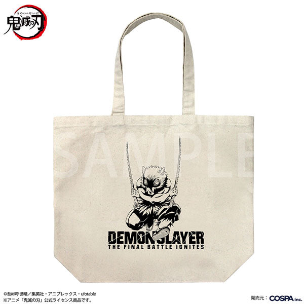[Pre-order] Inosuke Hashibira - Demon Slayer Large Tote Bag Infinity Castle Arc Ver. /NATURAL