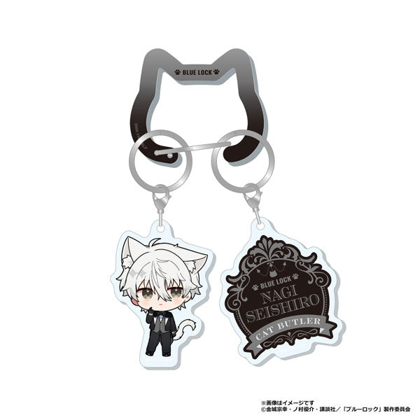 [Pre-order] Seishirou Nagi - Blue Lock Cat Butler Carabiner Charm w/Mini Chara Keychain