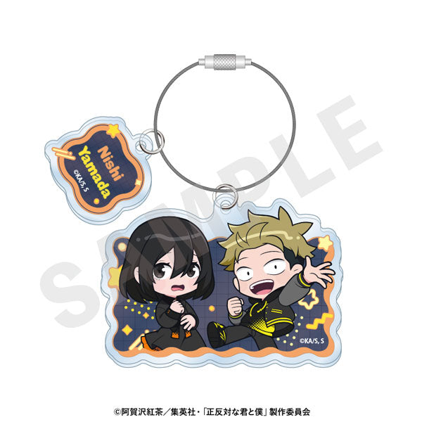 [Pre-order] Yamada, Nishi - You and I are Polar Opposites Wire Acrylic Keychain Black x Neon Coordinate ver.