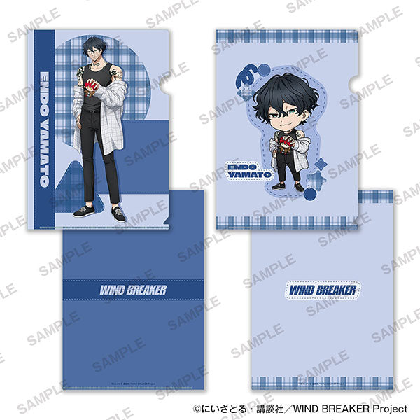 Yamato Endo - WIND BREAKER Together with Plushies Ver. A4-sized Clear File Set of 2