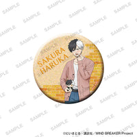 Haruka Sakura - WIND BREAKER Together with Plushies Ver. Big Holographic Tin Badge