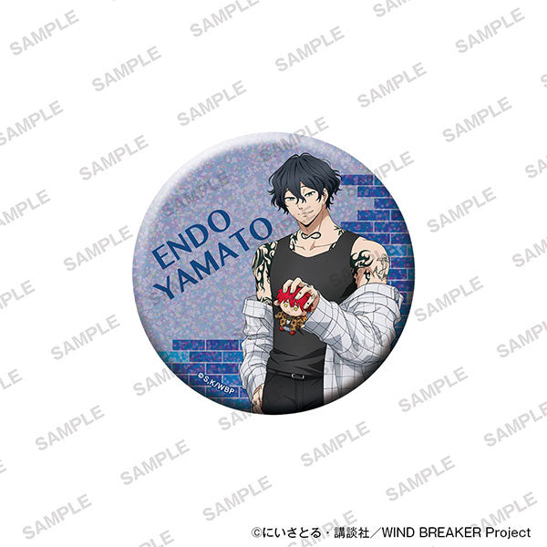 Yamato Endo - WIND BREAKER Together with Plushies Ver. Big Holographic Tin Badge
