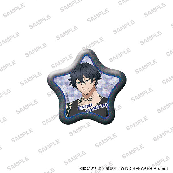 Yamato Endo - WIND BREAKER Together with Plushies Ver. Star-shaped Glimmering Tin Badge