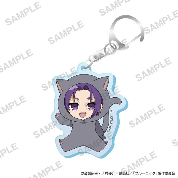 Reo Mikage - Blue Lock Mini-Character Acrylic Keychain Cat Mascot Costume Ver.