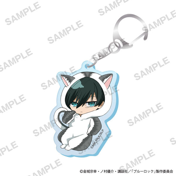 Rin Itoshi - Blue Lock Mini-Character Acrylic Keychain Cat Mascot Costume Ver.