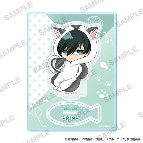 Rin Itoshi - Blue Lock Mini-Character Acrylic Stand Cat Mascot Costume Ver.