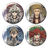 Rudo & Enjin & Zanka & Riyo - Gachiakuta Metallic Tin Badge 4pcs. Set