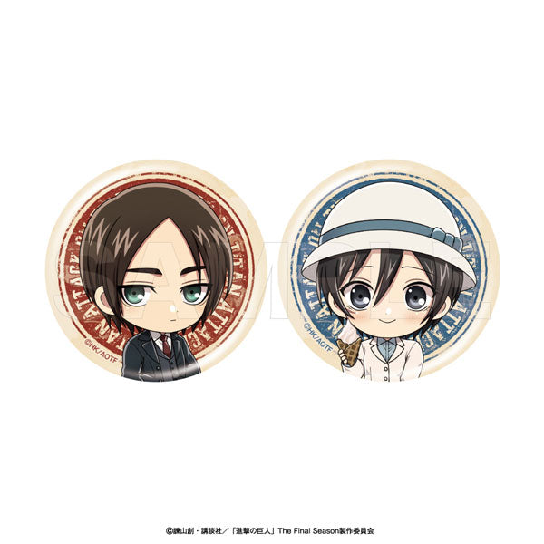 Eren / Mikasa - Attack on Titan Character Badge Set (Playback part5)