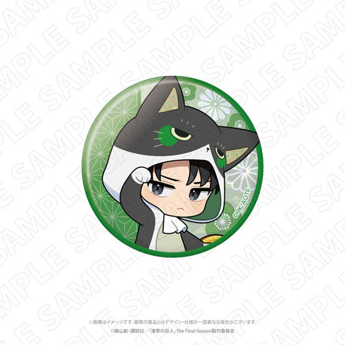 Levi - Attack on Titan [Beckoning Cat] Hologram Tin Badge