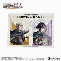 Erwin & Hange - Attack on Titan Horseback Riding Foil Clear Photo Card Set