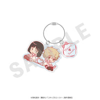 Mitsumi Iwakura & Sosuke Shima - Skip and Loafer Mini Chara Ribbon Series Acrylic Keychain Gingham ver.