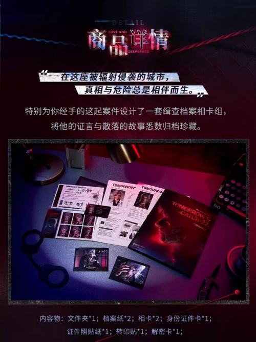 ~Exclusive~ [Pre-order] Love and Deepspace - Papergames Tomorrow’s Catch-22 Series Investigation File Photo Card Set